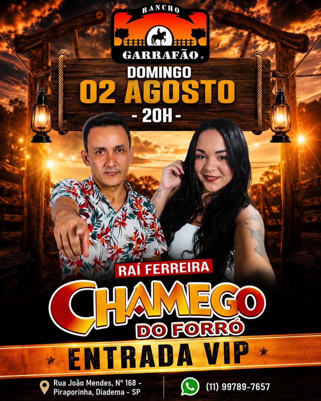 Flyer de Banda Chamego do Forró