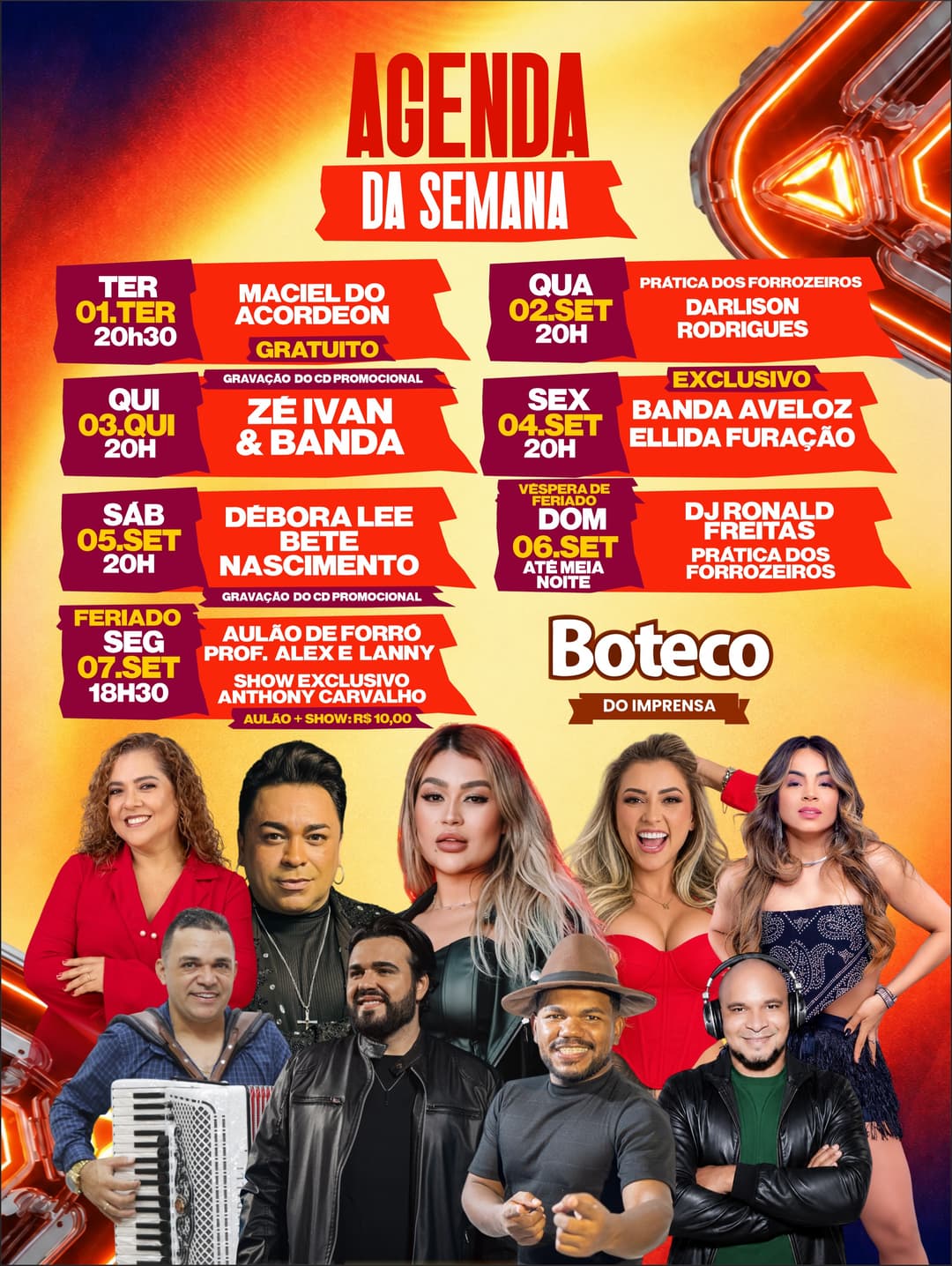 Flyer de Débora Lee e Bete Nascimento