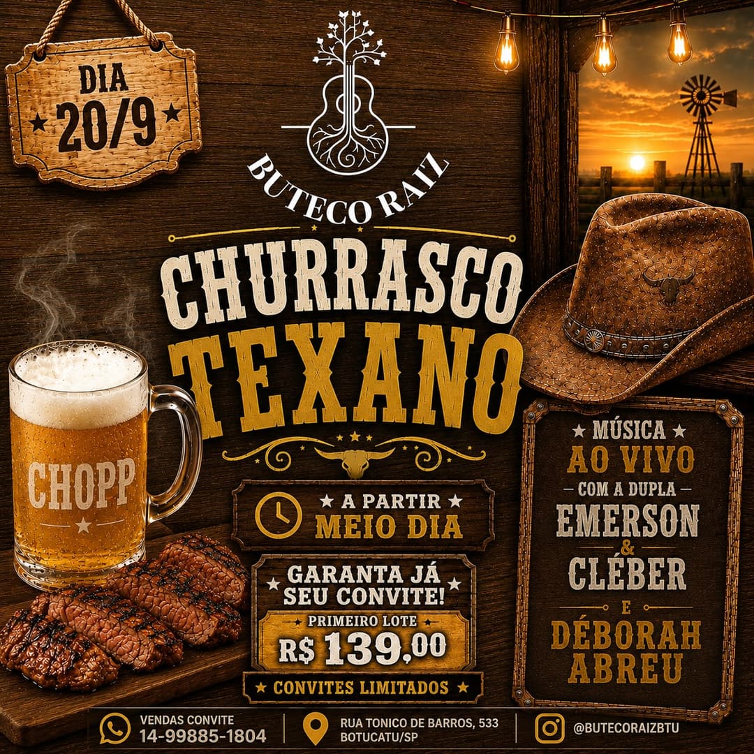 Flyer de Déborah Abreu, Emerson e Kleber e Will Lopes