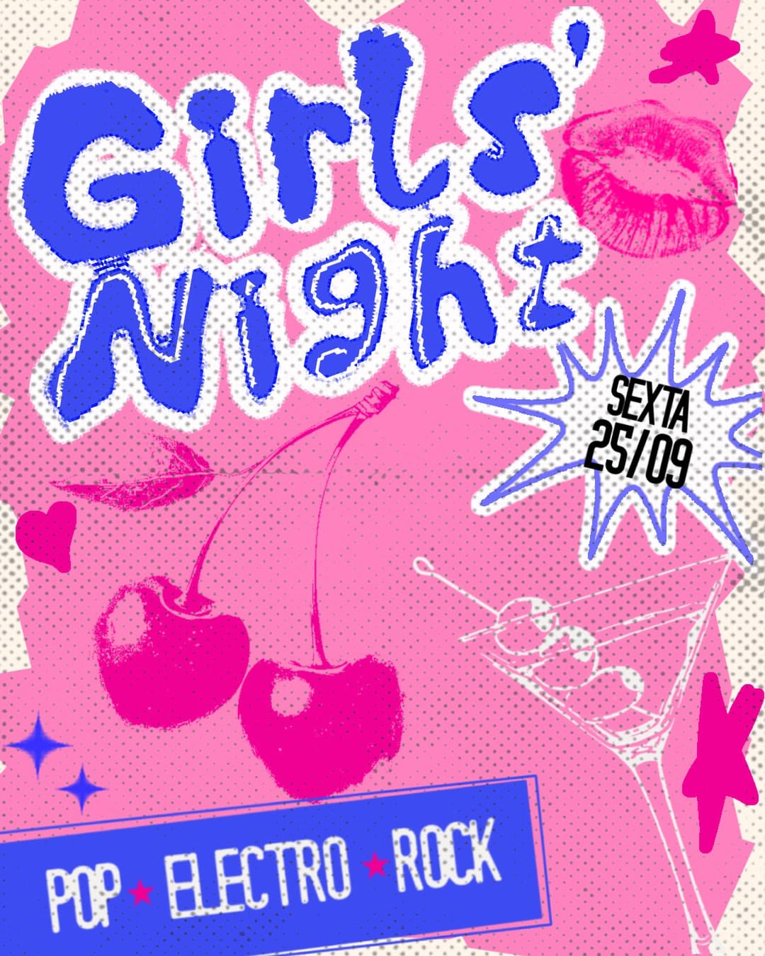 Flyer de DJs mastrobiso, Carool Mattoss e maryricci