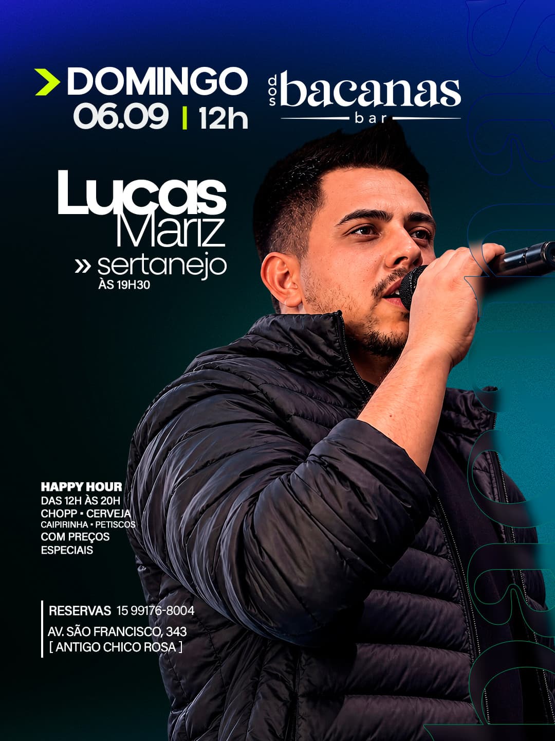Flyer de Lucas Mariz