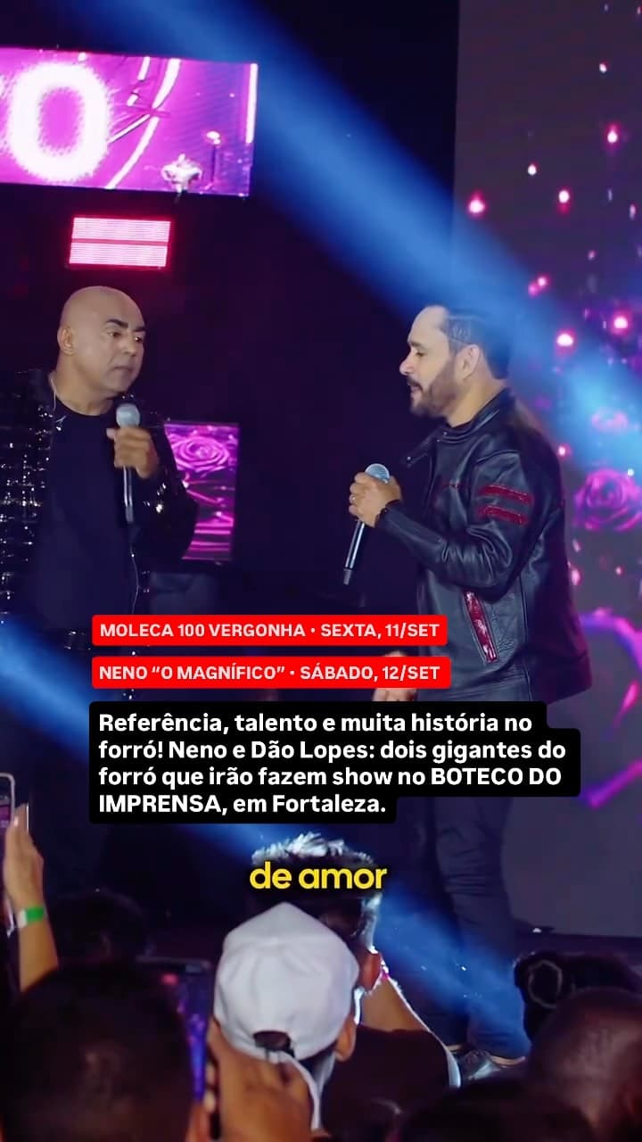 Flyer de Neno O Magnífico e Neno e Dão Lopes
