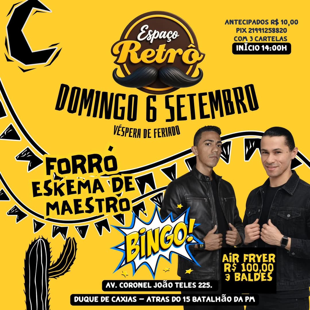 Flyer de Forró Esquema de Maestro