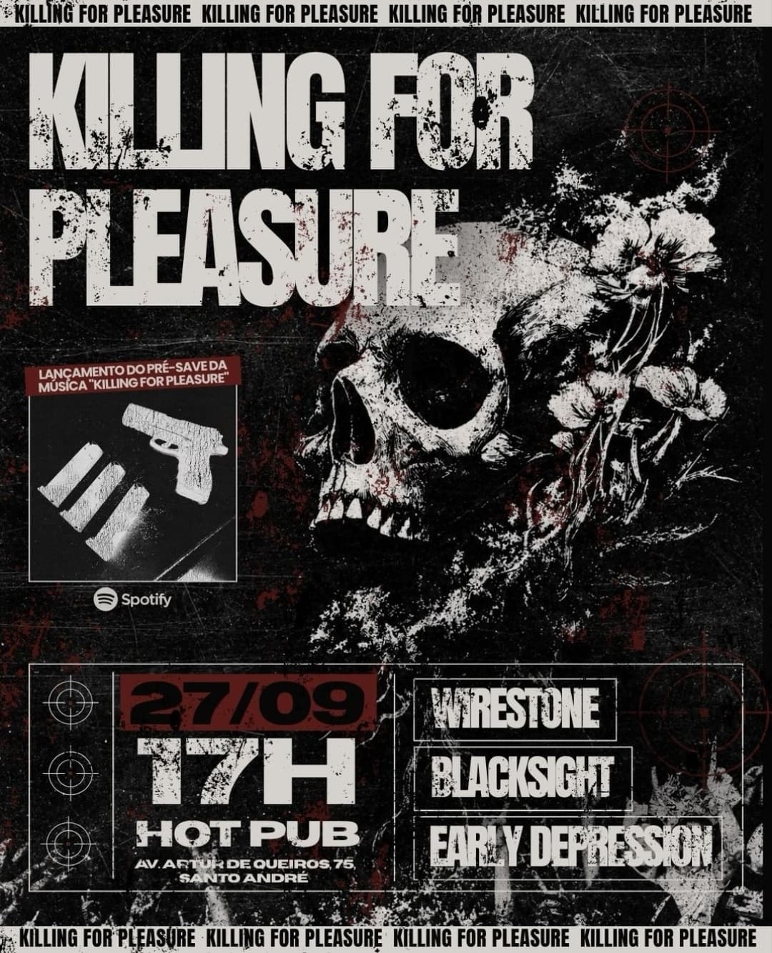 Flyer de Wirestone, Blacksight Inc. e Early Depression