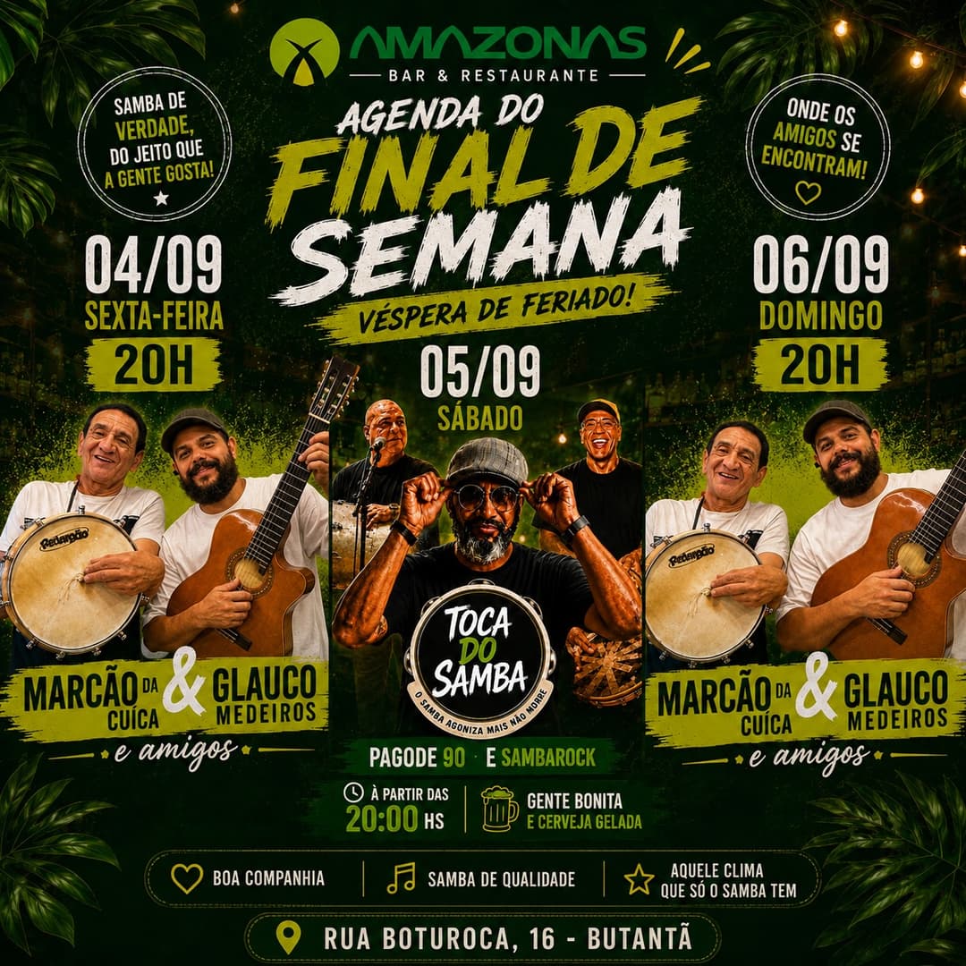 Flyer de Marcão da Cuíca e medeiros_glauco