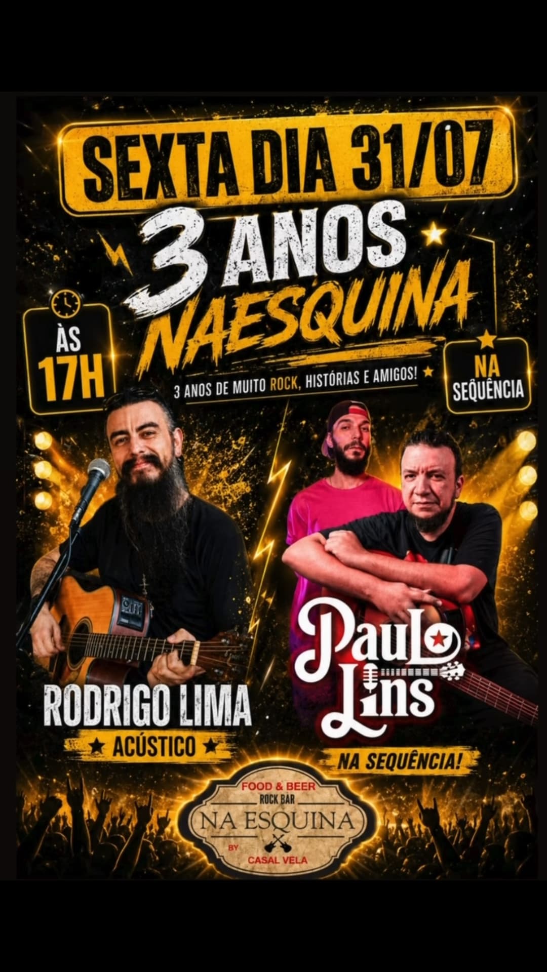 Flyer de Rodrigo Lima e Paulo Lins