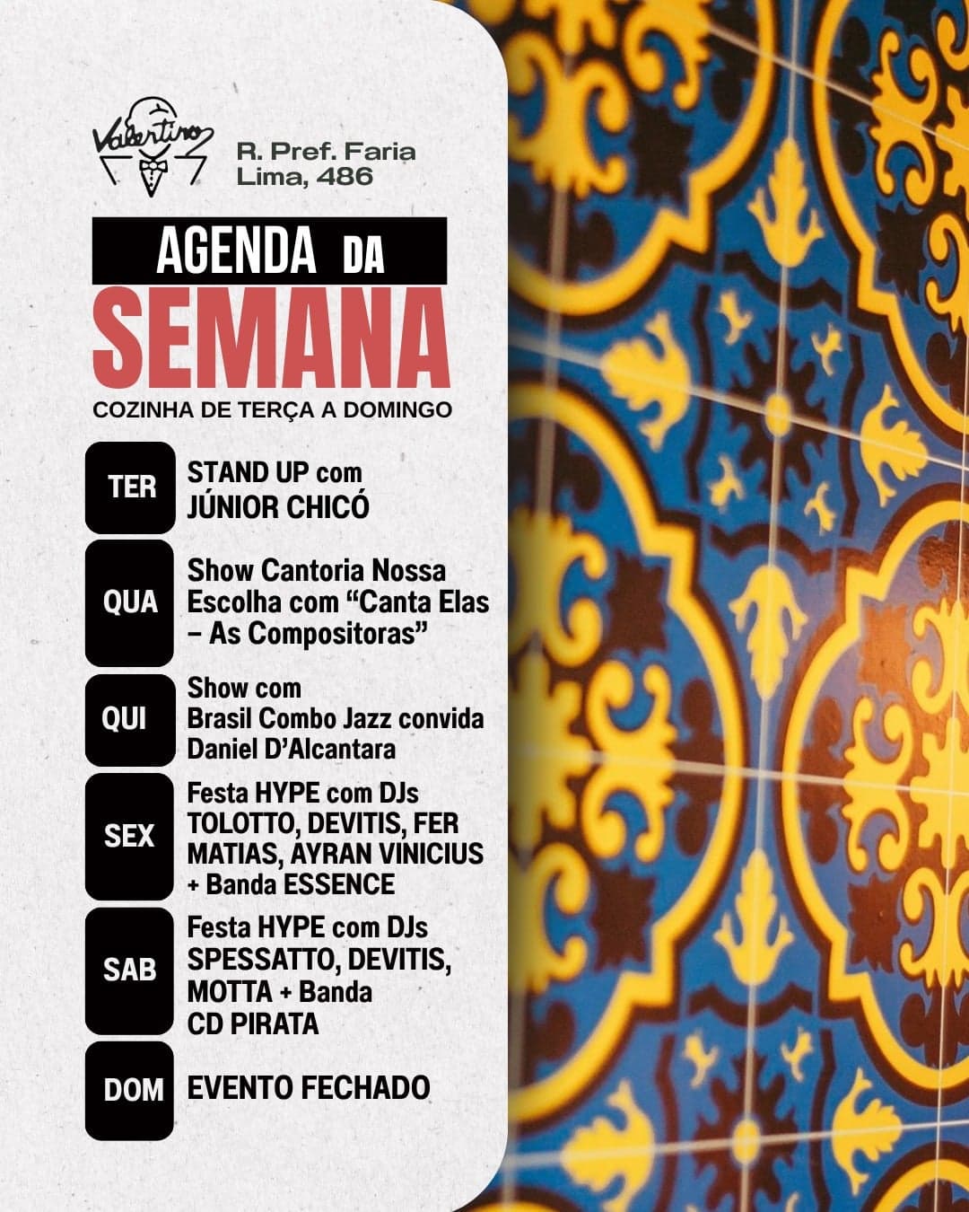 Flyer de DeVitis, Ayran Vinicius, DJs TOLOTTO e mais 2 artistas