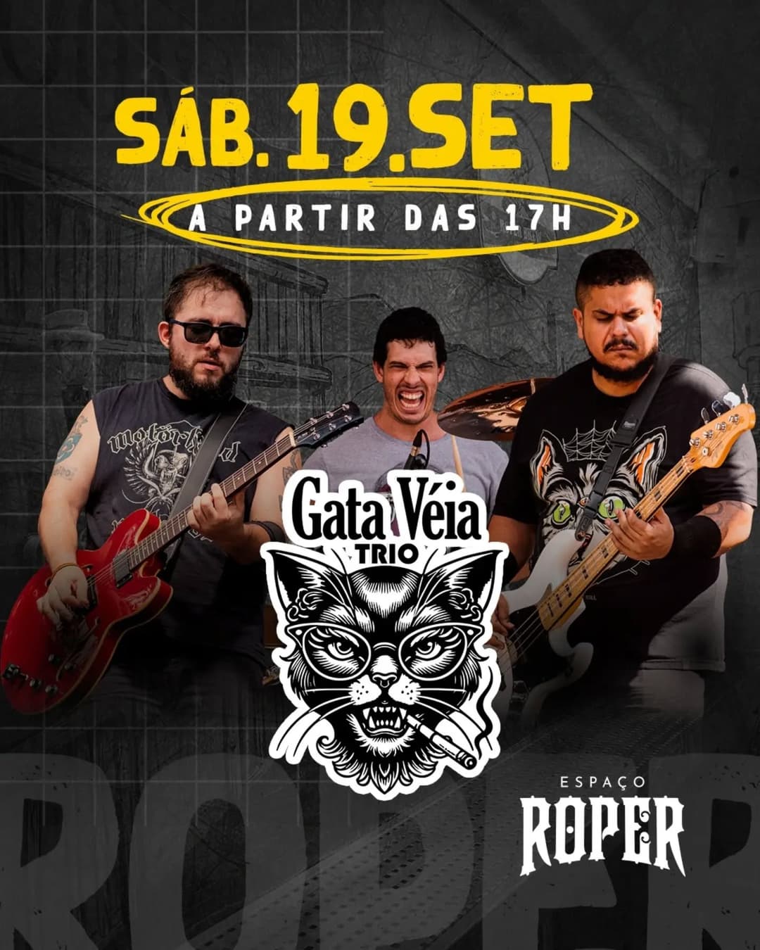 Flyer de Gata Véia Trio