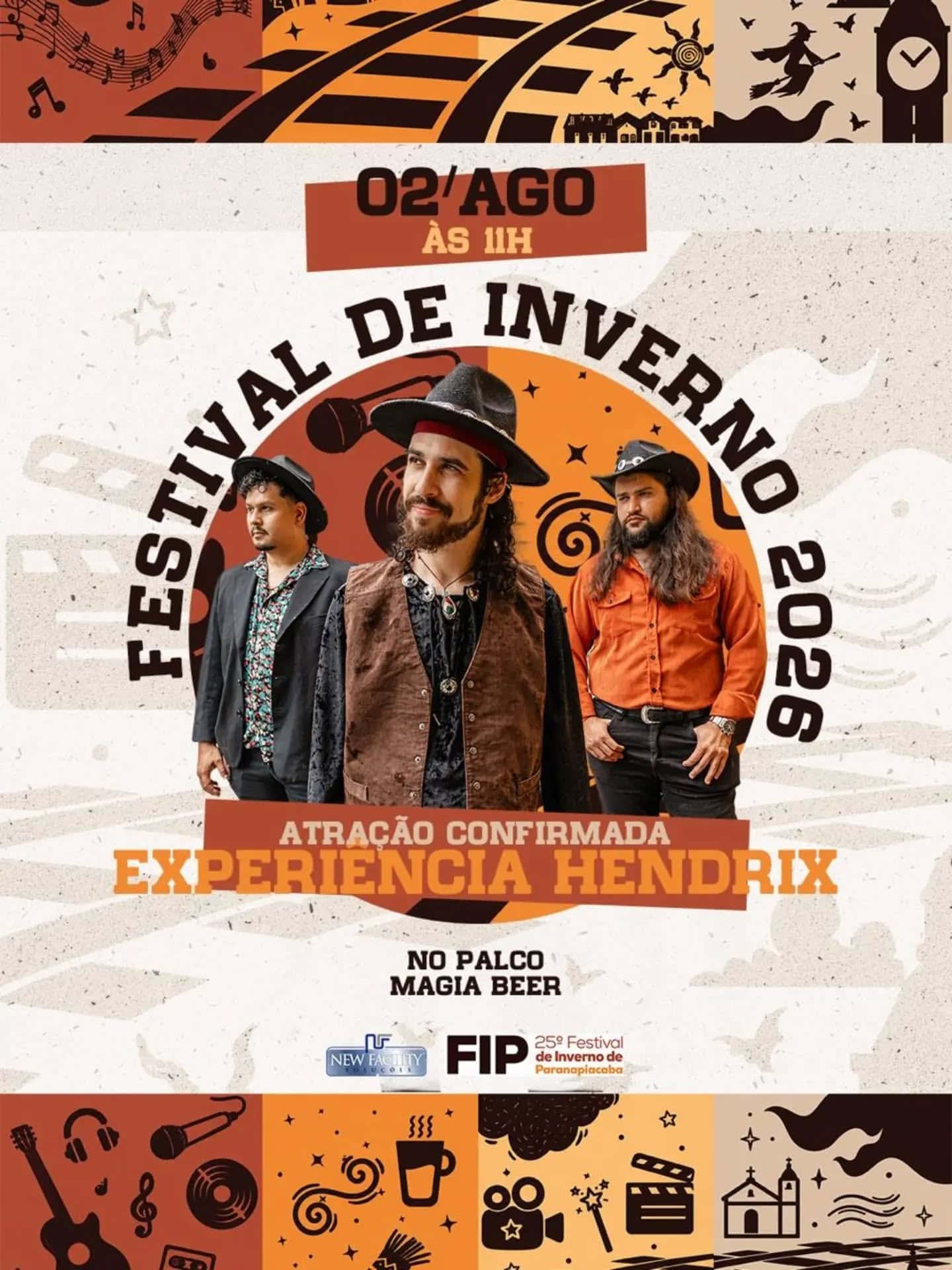 Capa do show de Experiência Hendrix e Rodrigo Branco