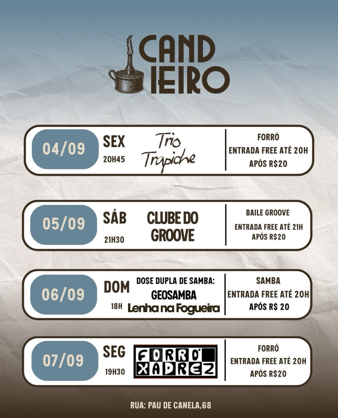 Flyer de Forró Xadrez
