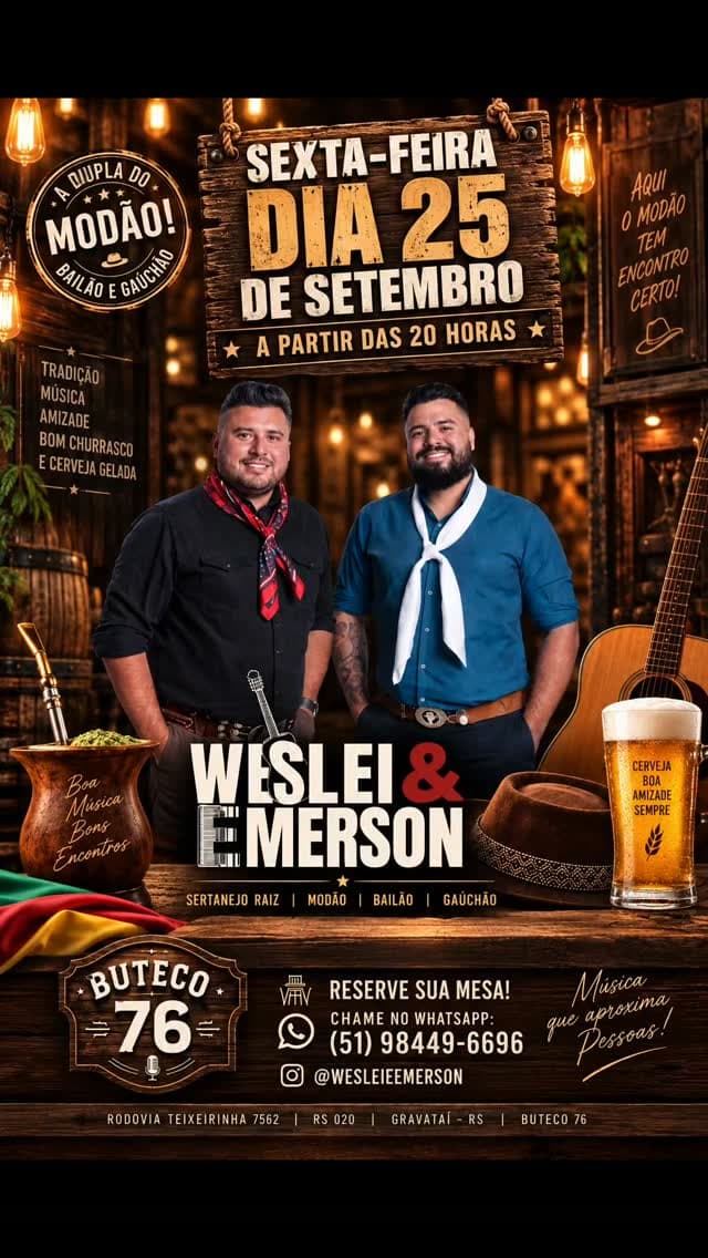 Flyer de Weslei & Emerson