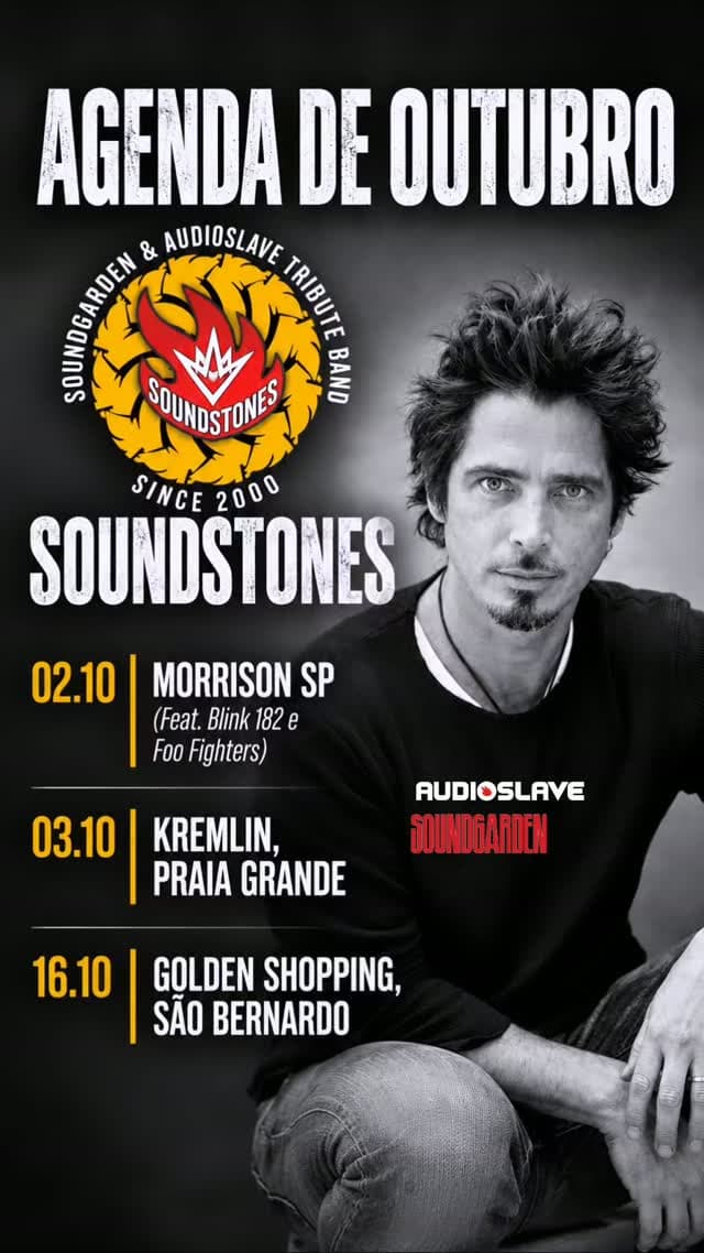 Flyer de Soundstones, Blink-182 cover e Foo Fighters Cover