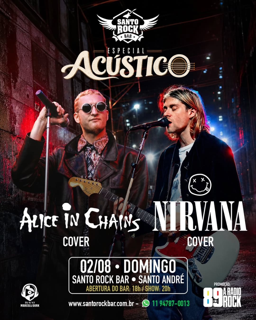 Flyer de Nirvana e Alice Chains