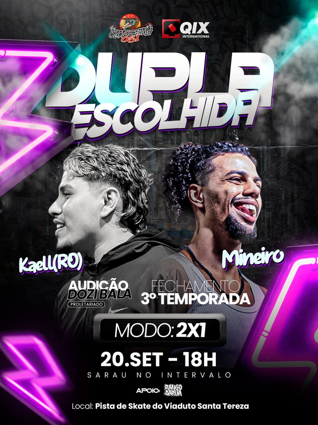 Flyer de Minerin e Obstinado
