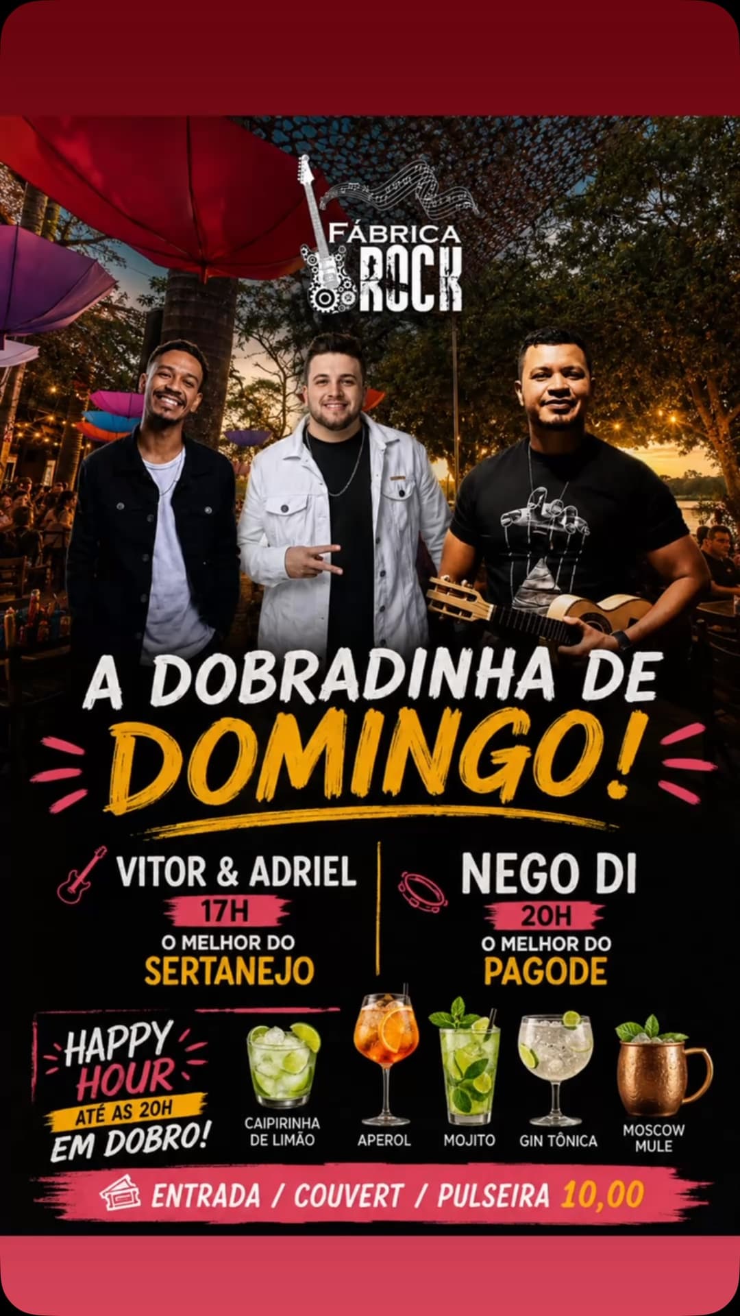 Flyer de Vitor e Adriel e Nego Di