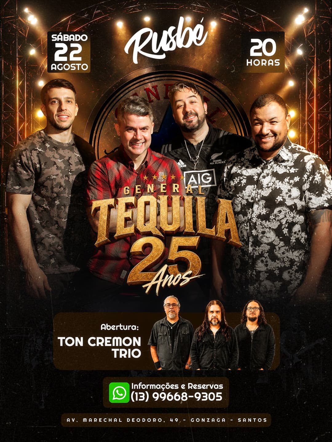 Flyer de Ton Cremon e General Tequila