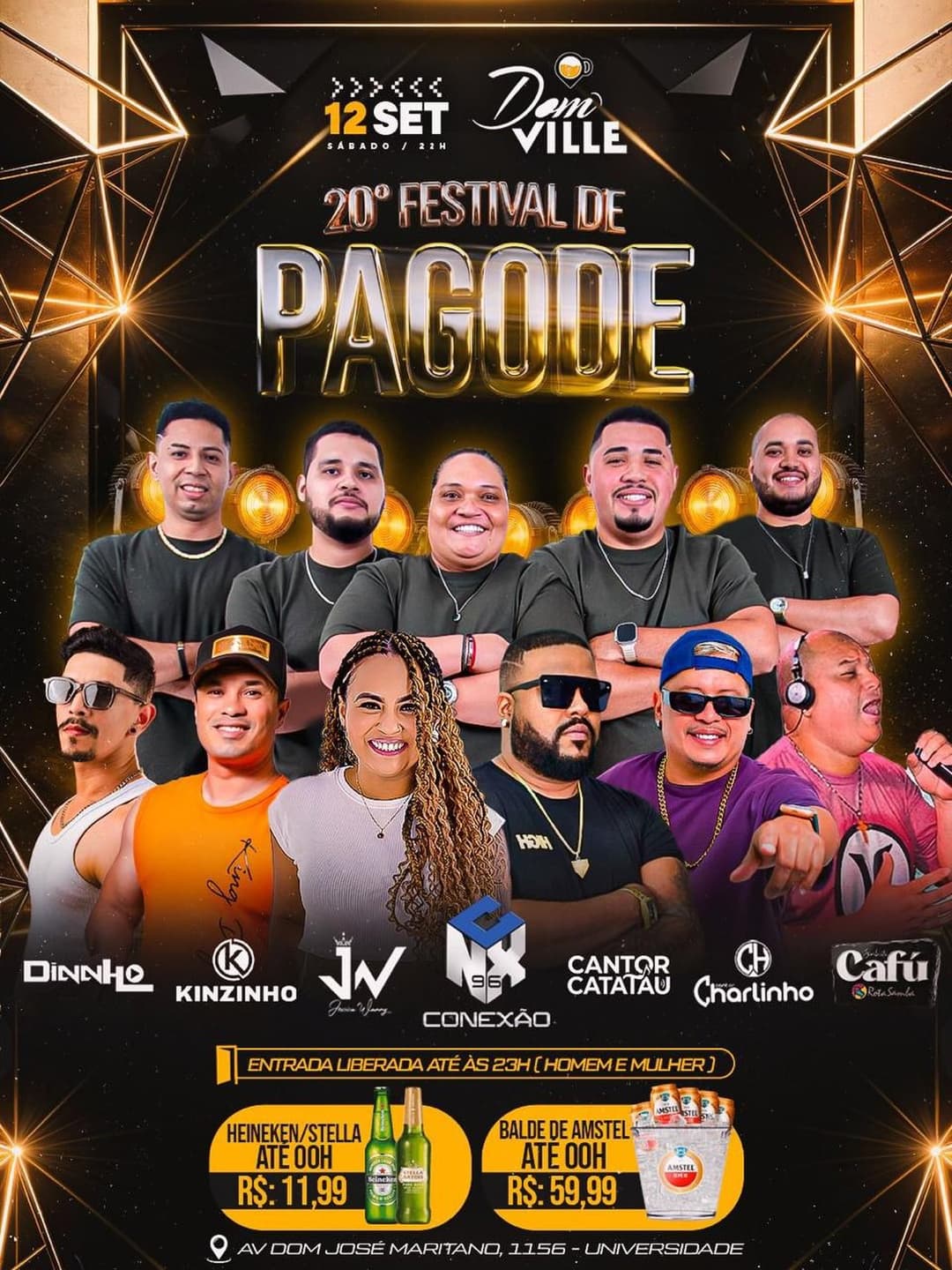 Flyer de DJ Dinho, Kinzinho, Jéssica Wanny e mais 4 artistas