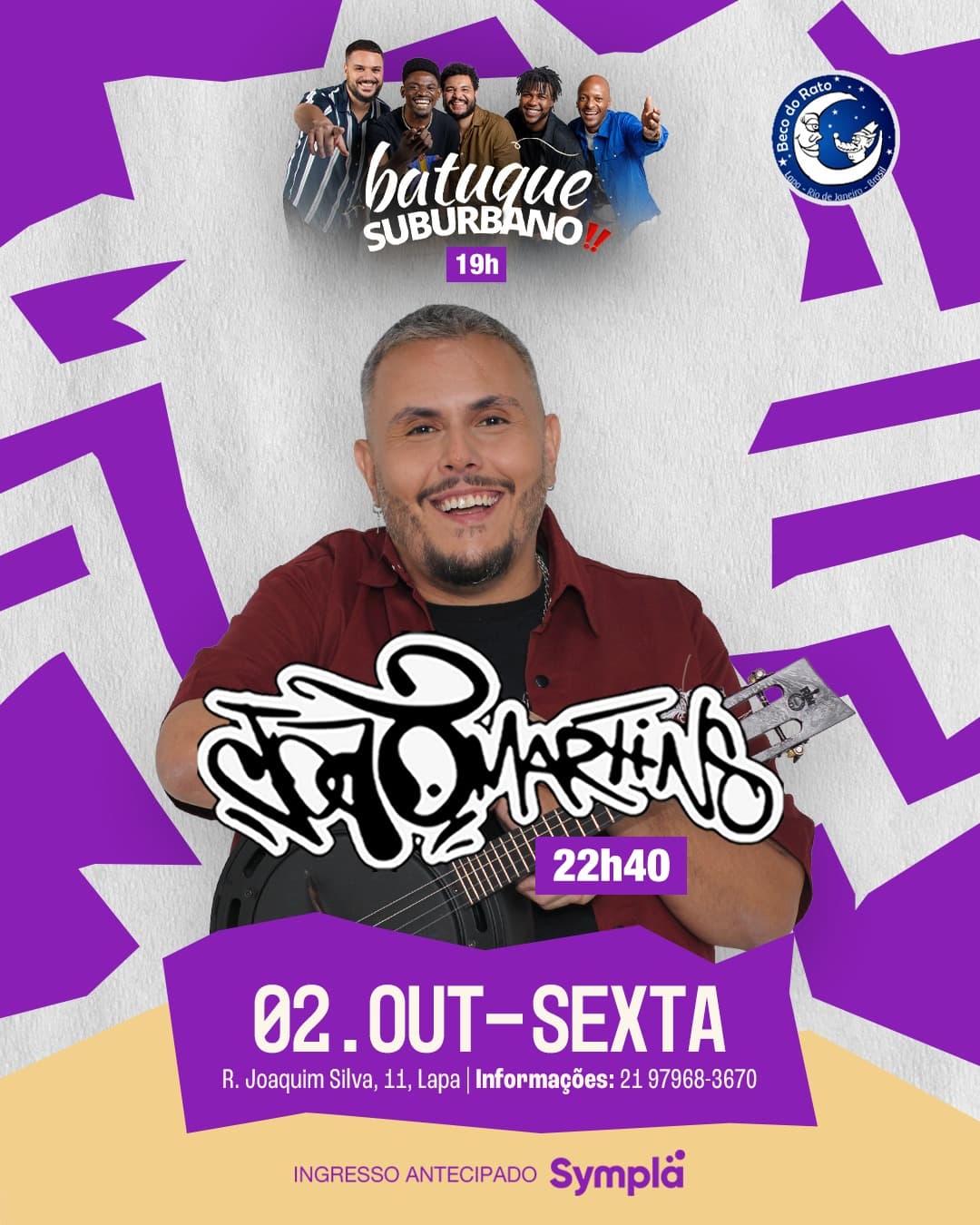 Flyer de Batuque Suburbano e João Martins