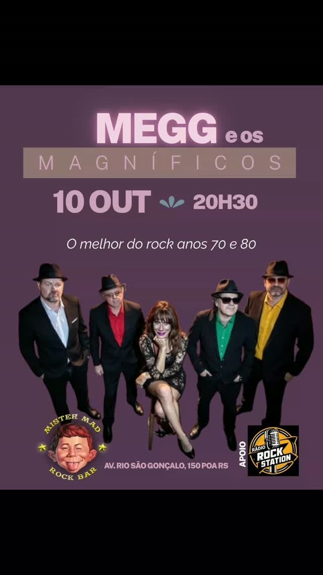 Flyer de Megg e os Magníficos