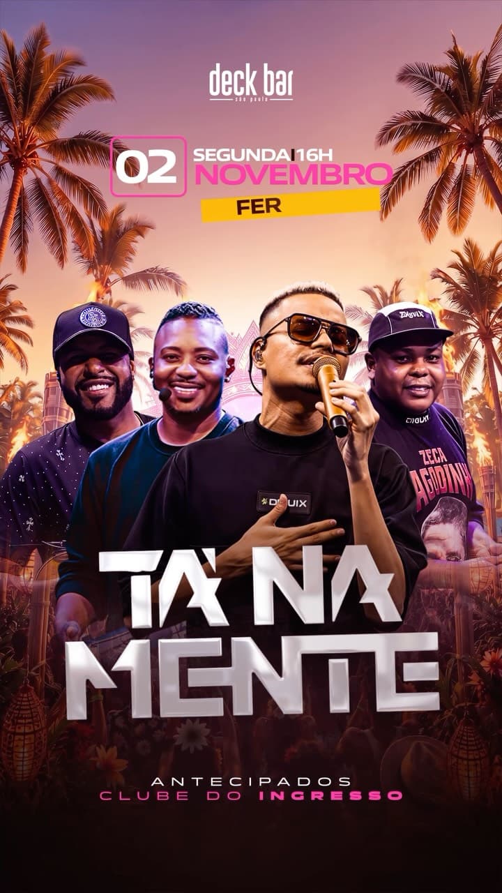 Flyer de Tá Na Mente