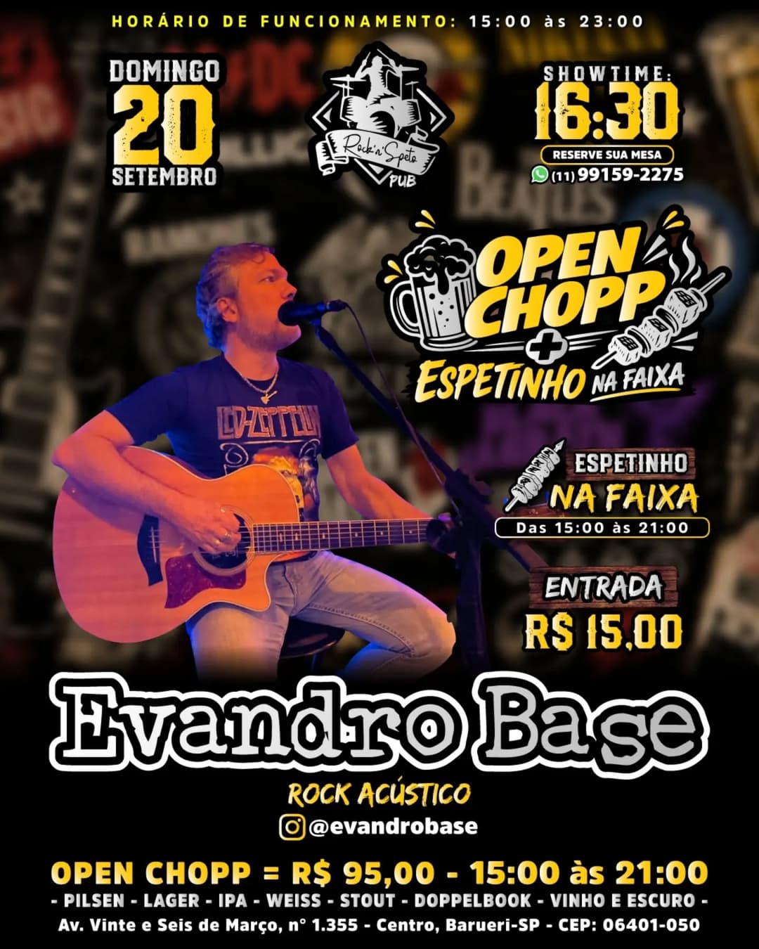 Flyer de Evandro Base