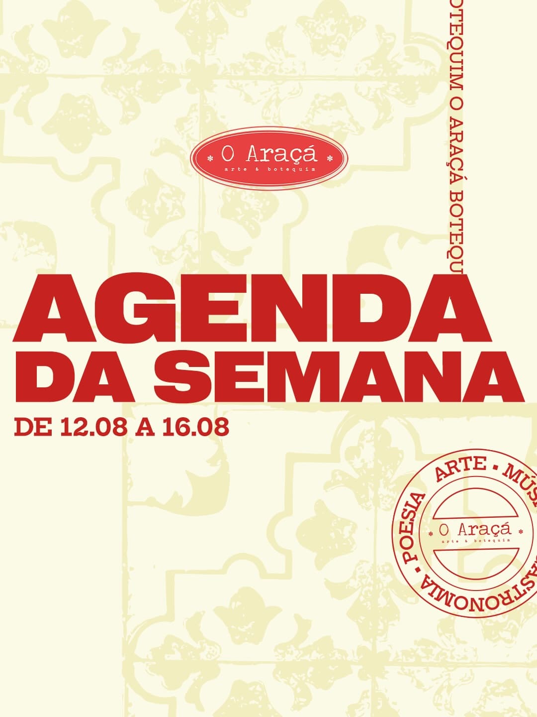 Flyer de Samba do Araçá e Diz o Tom, Calixto