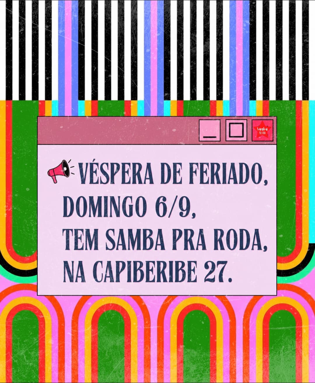 Flyer de Samba pra Roda, Claudinho DJ e mais 2 artistas