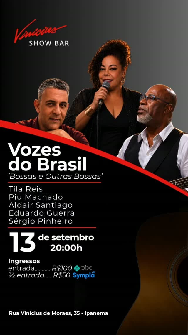 Flyer de Vozes do Brasil