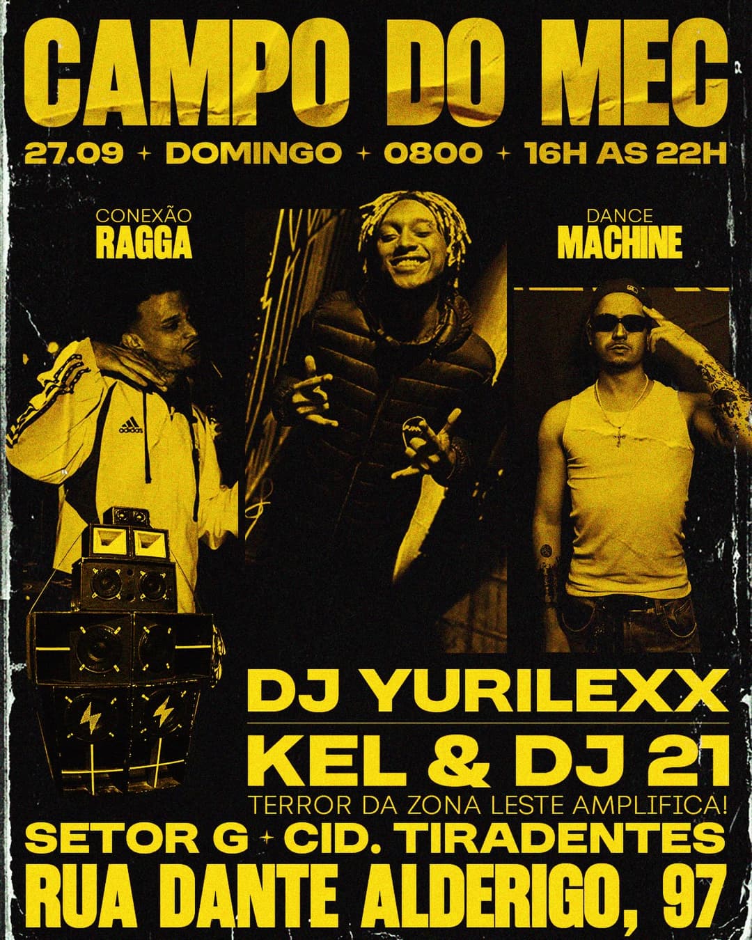 Flyer de Conexão Ragga, Yurilexx, DJ 21 e mais 2 artistas