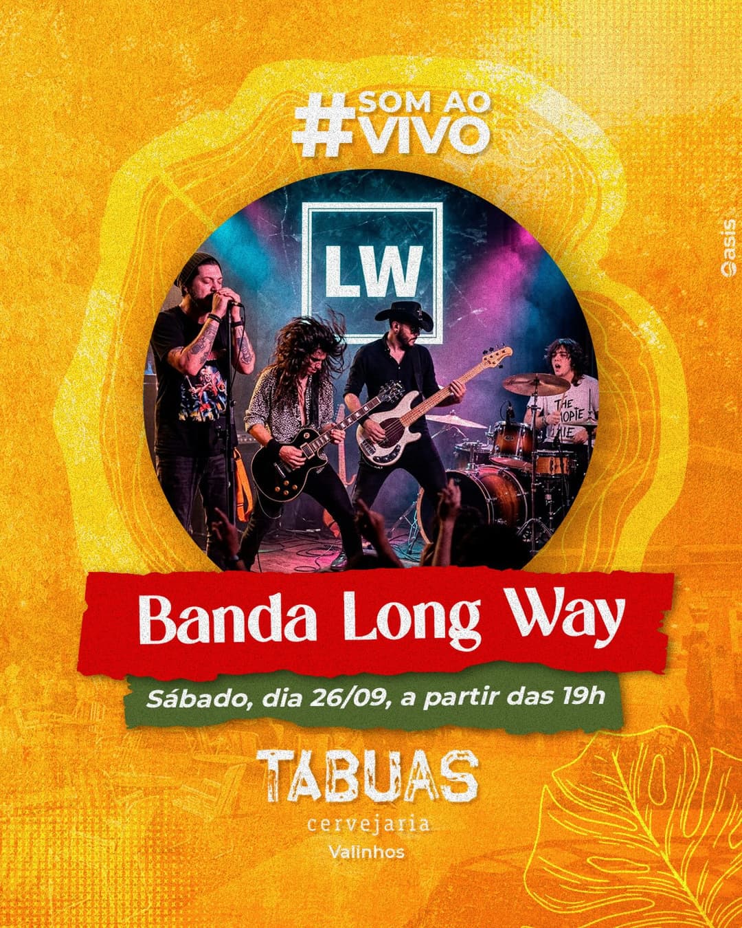 Flyer de Banda Long Way