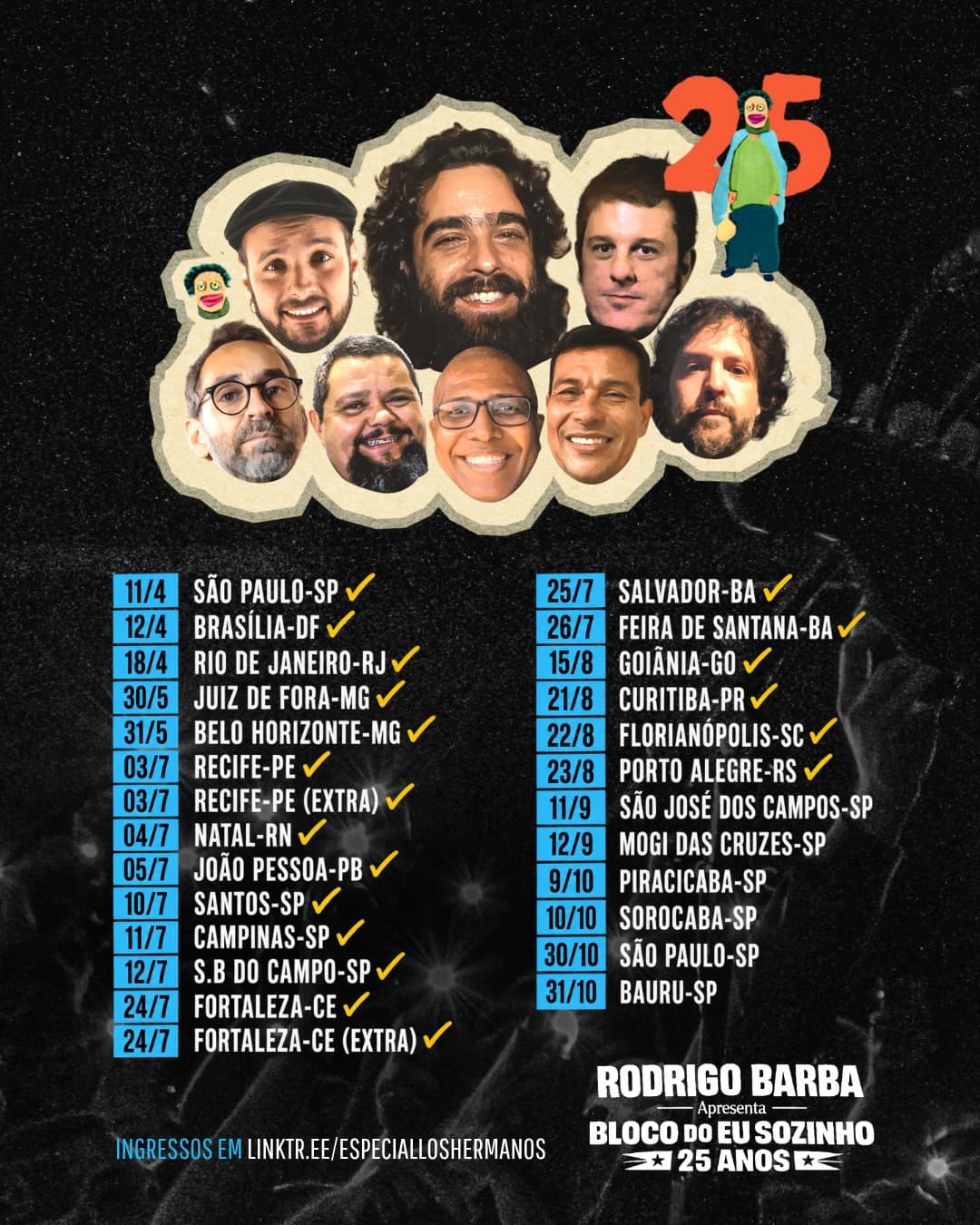 Flyer de Especial Los Hermanos e Rodrigo Barba