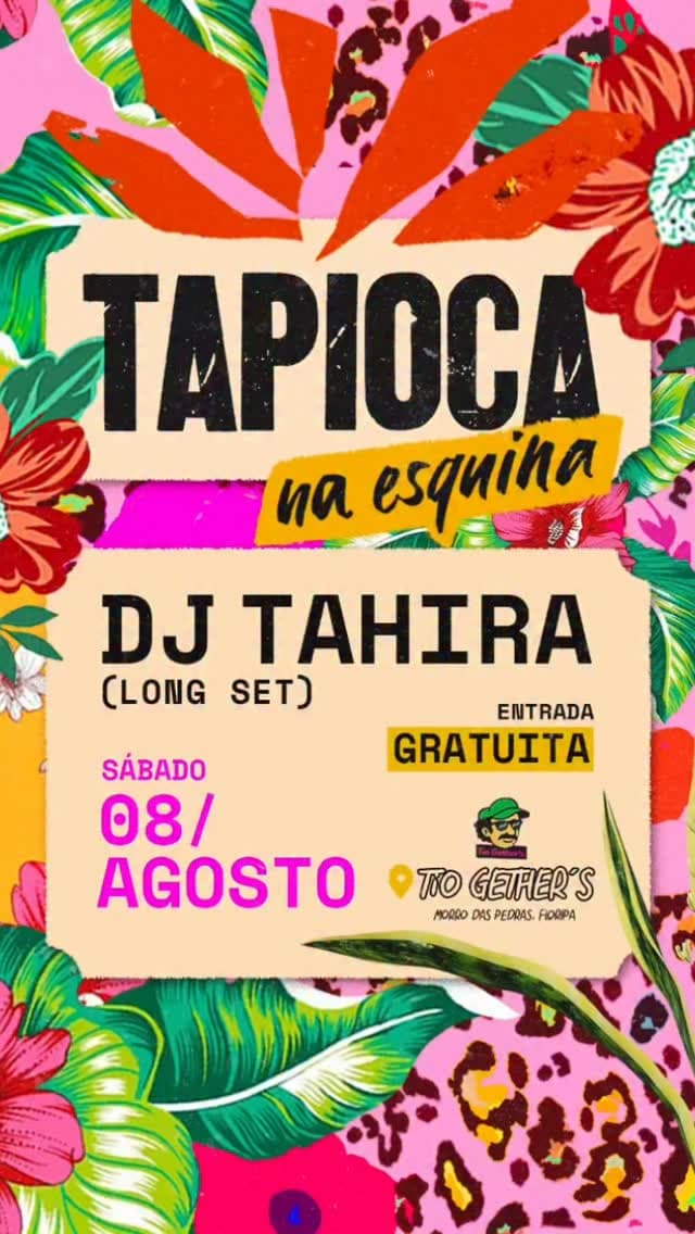 Flyer de Tahira / Poeira Music e Tapioca