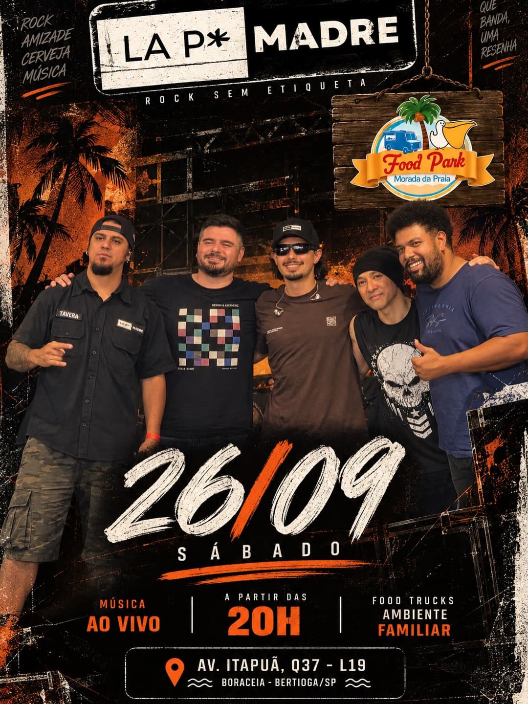 Flyer de Banda La P* Madre e La Puta Madre