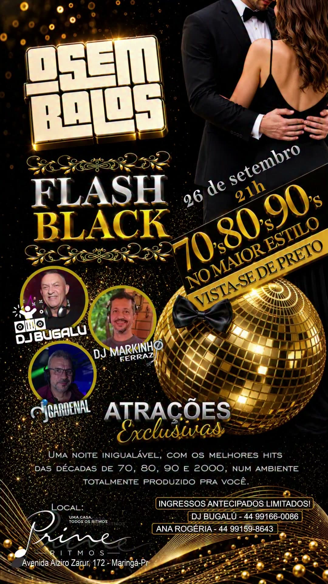 Flyer de Jair Simionato Moreira, Markinho Ferraz e Gardenal