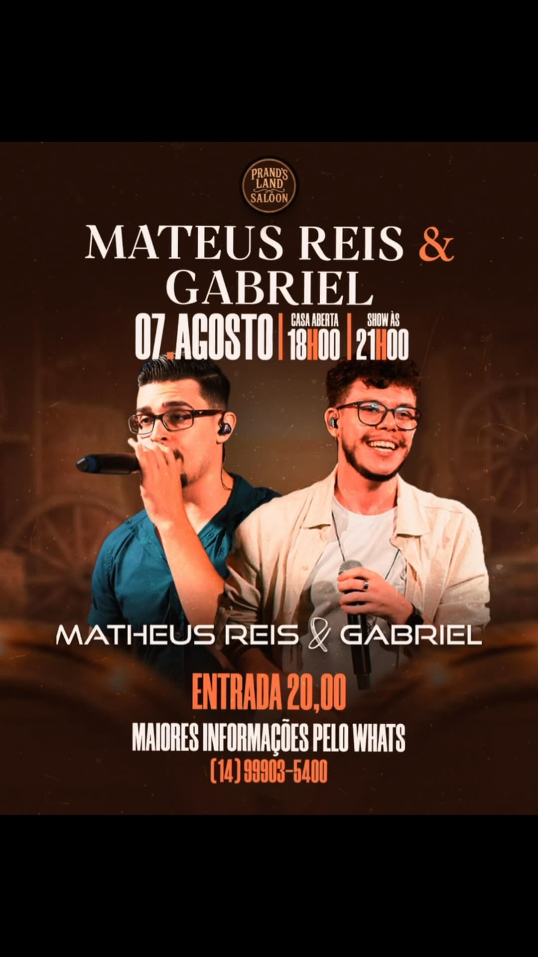 Flyer de Matheus Reis & Gabriel