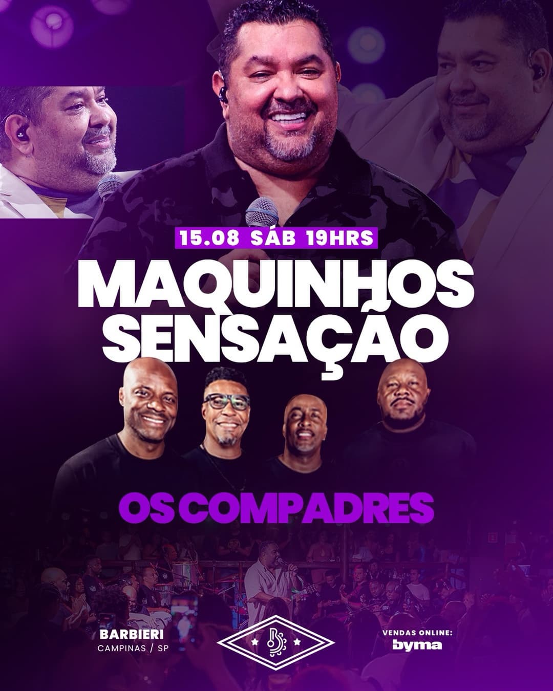 Flyer de Os Compadres e Marquinhos Sensação