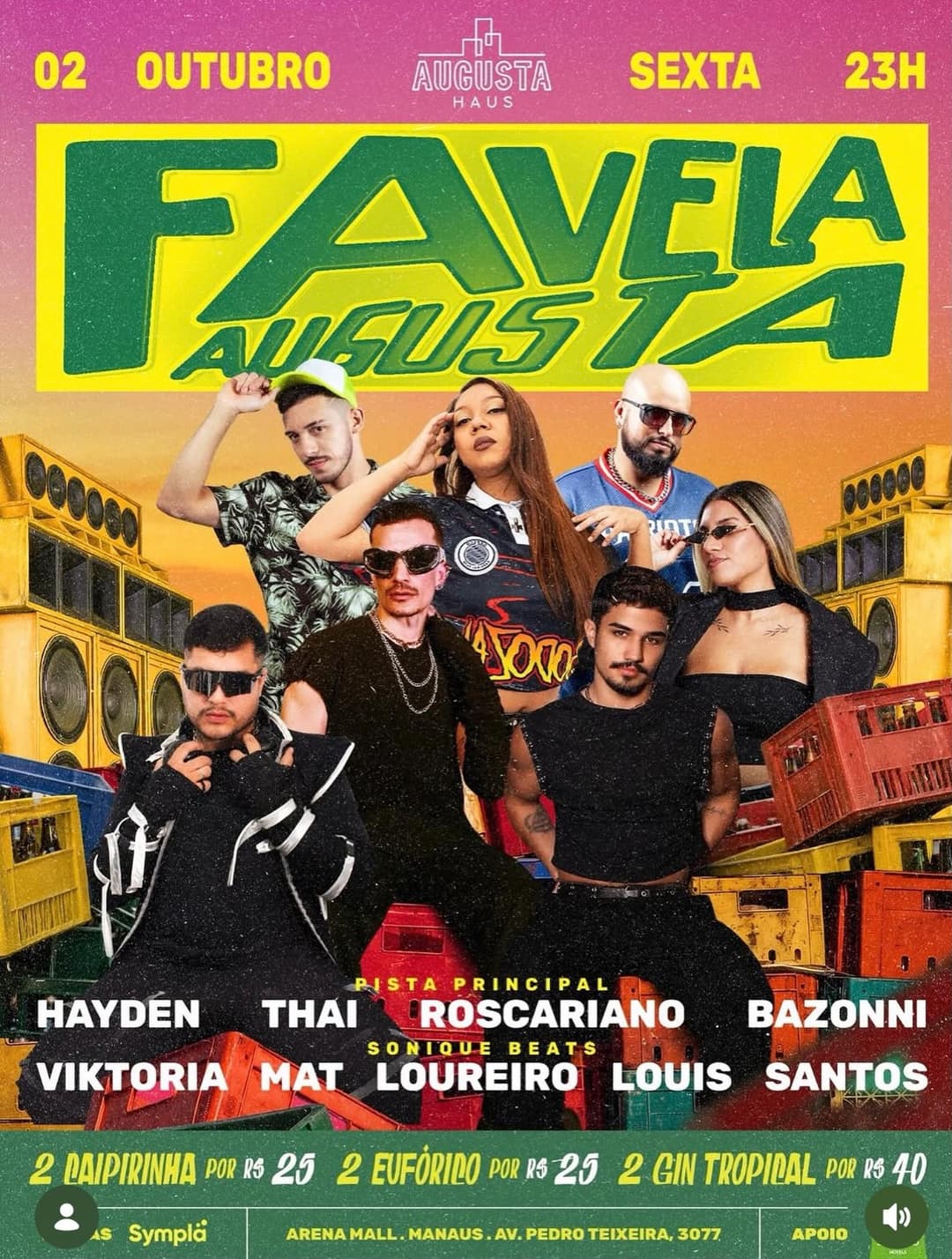 Flyer de Louis Santos, Thai, Vitoria Assis e mais 9 artistas