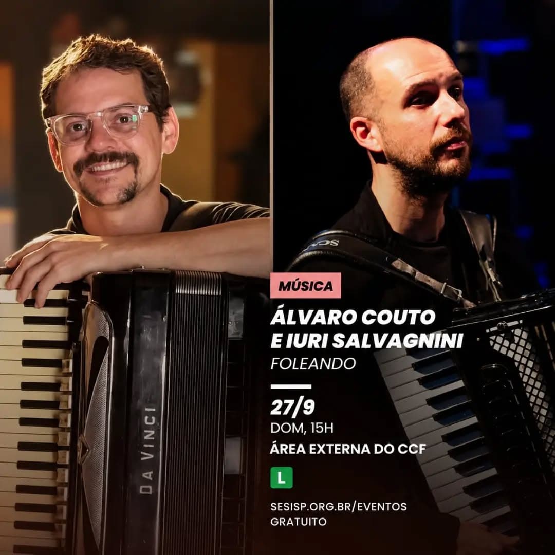 Flyer de Álvaro Couto e Iuri Salvagnini
