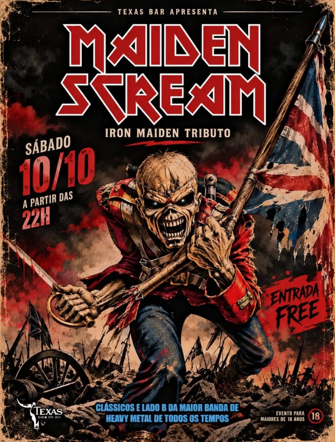 Flyer de Maiden Scream