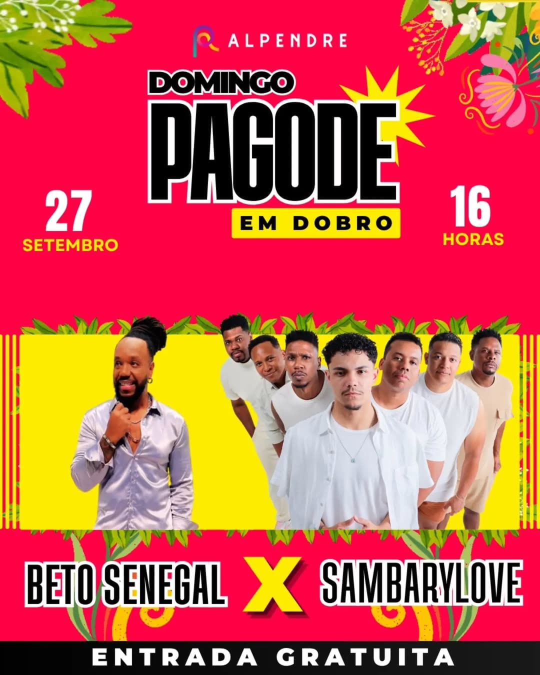 Flyer de Grupo Sambarylove e Beto Senegal
