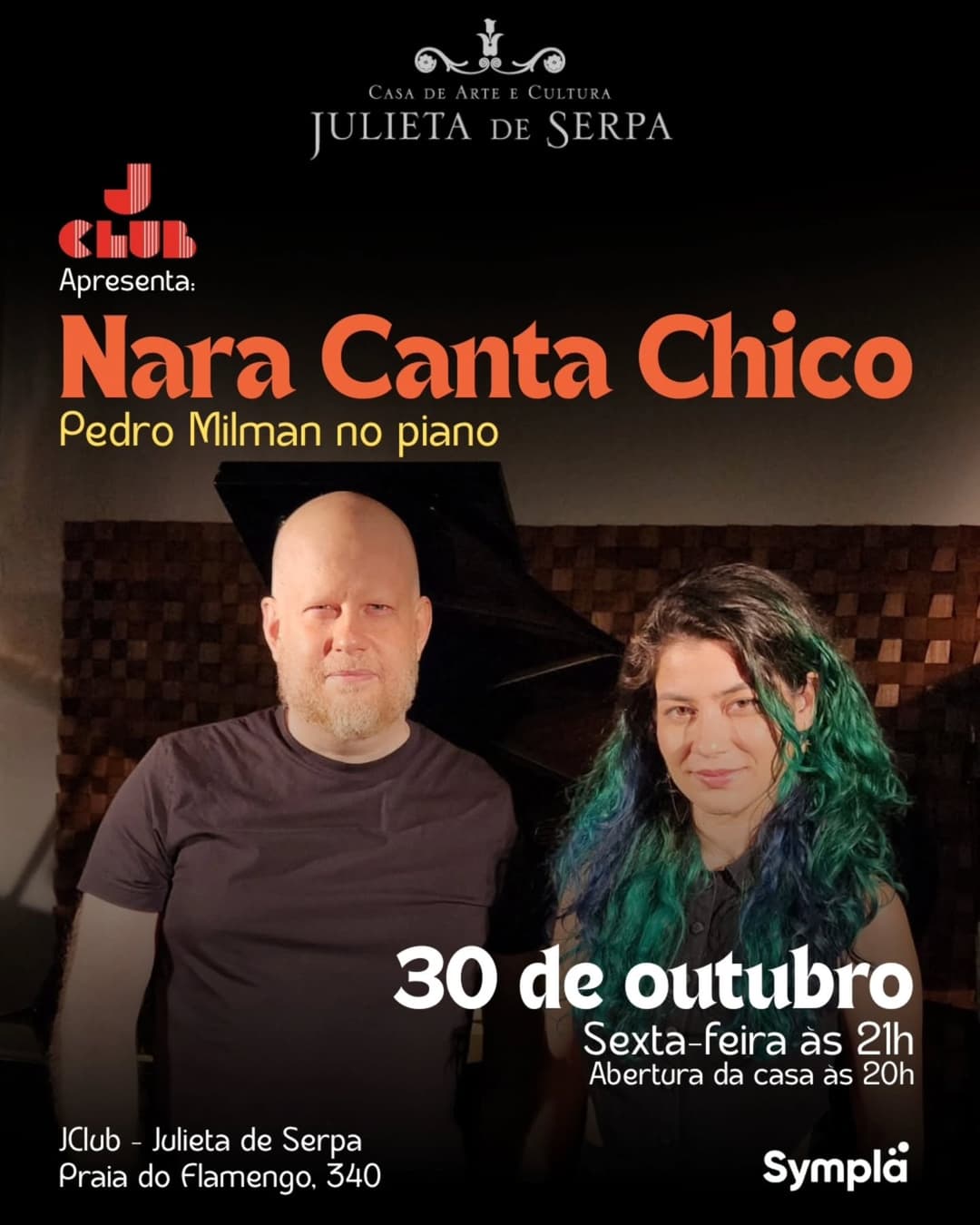 Flyer de Nara Takimoto e Nara Canta Chico