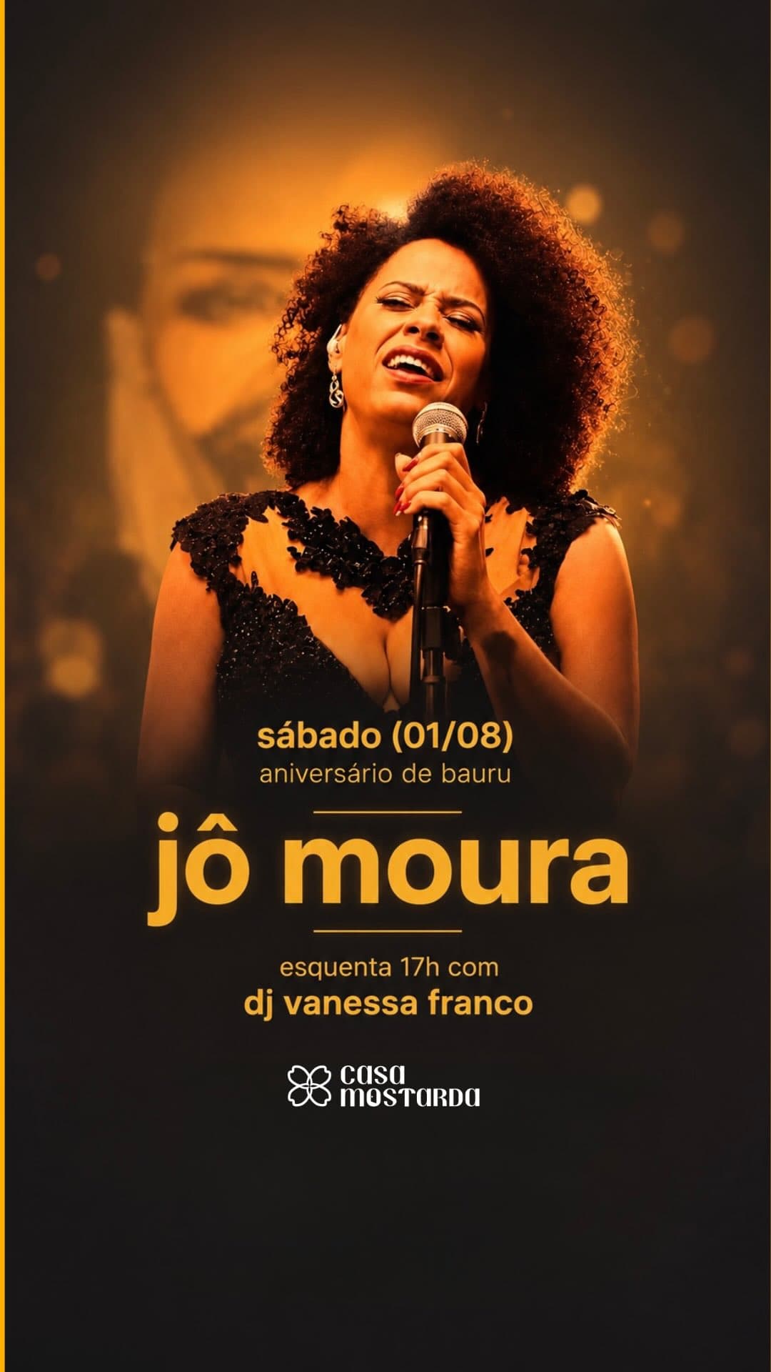 Flyer de Jô Moura e Vanessa Franco