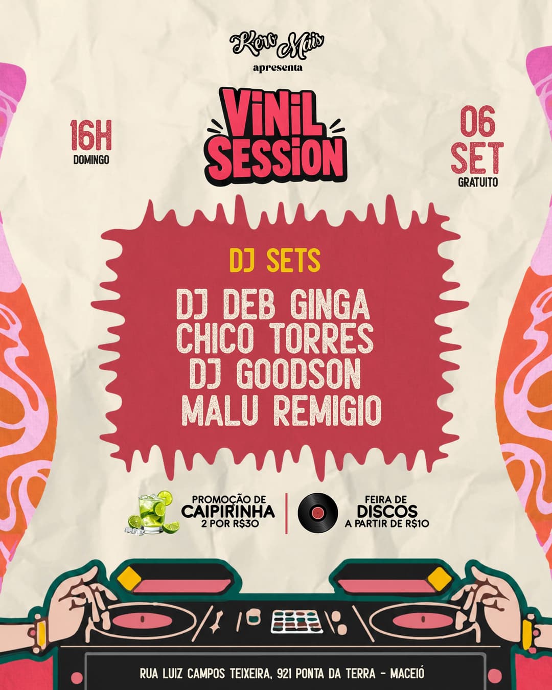 Flyer de Dj Goodson, Chico Torres, debrocha___ e maluremigio__