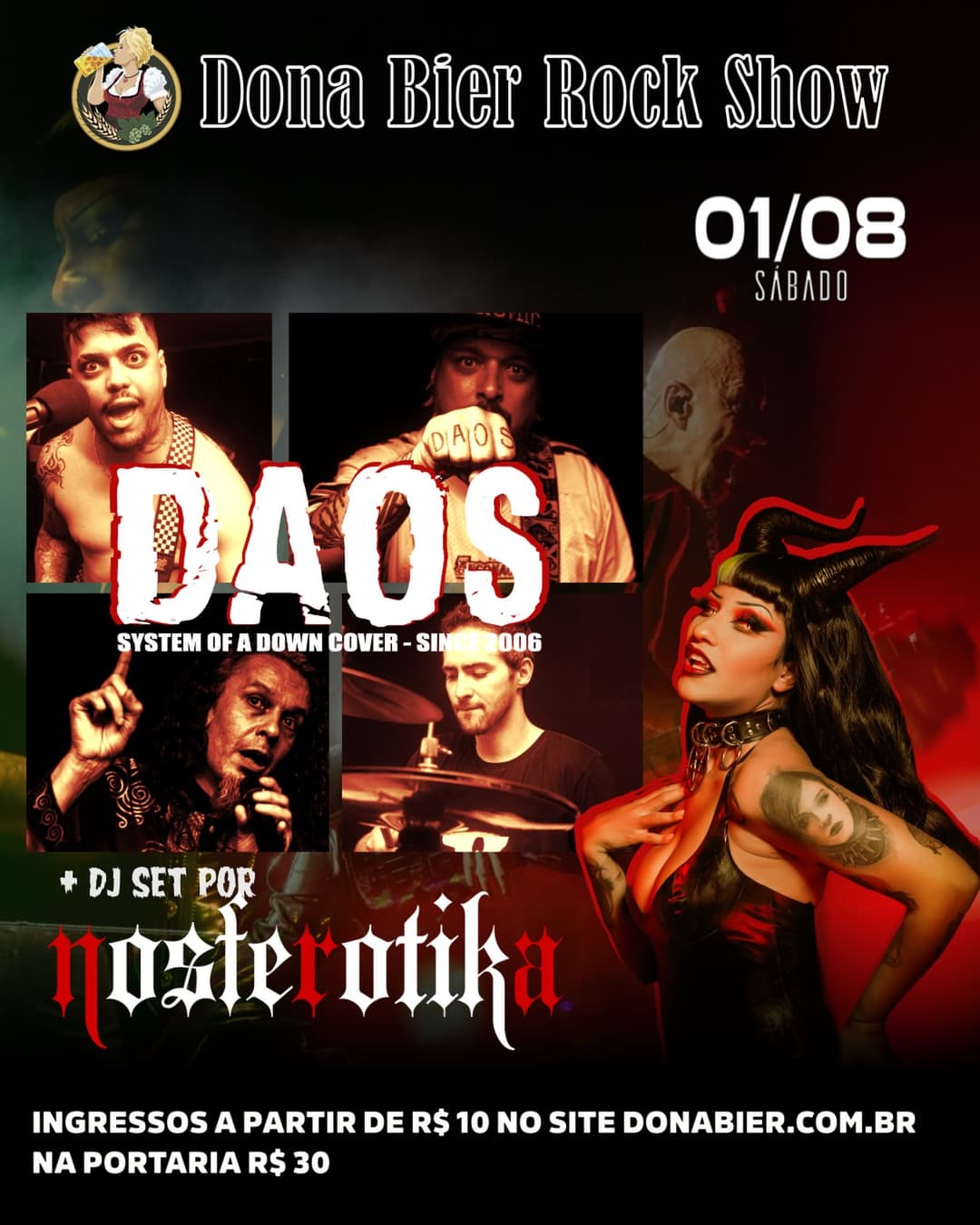 Flyer de Daos e Rubia - Nosferotika