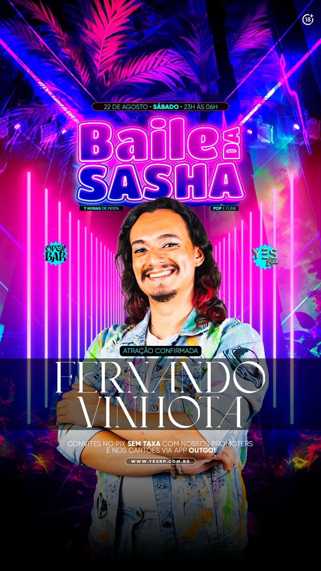 Flyer de Fernando Vinhota, DJ Panda e mais 4 artistas