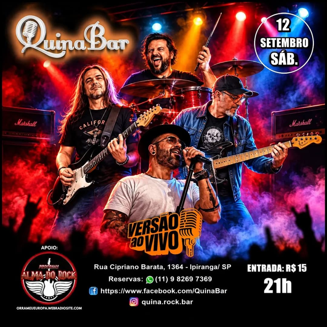 Flyer de Banda Versão ao Vivo
