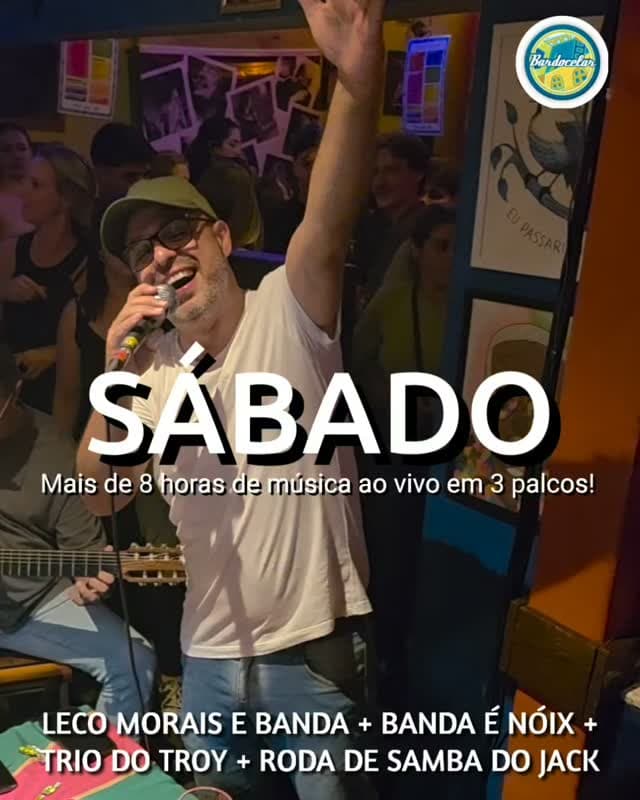 Flyer de Leandro Morais, Jack, Banda É Nóix e Trio do Troy