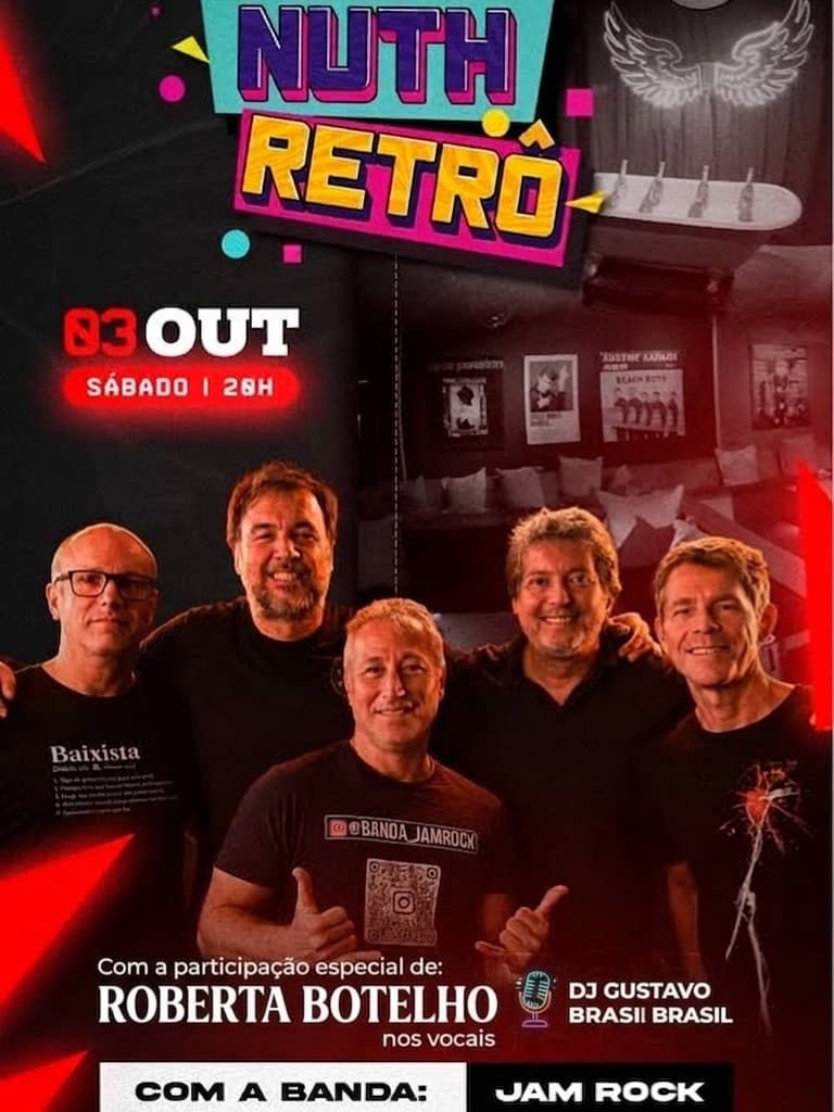 Flyer de Banda Jamrock e robertabotelhomusic