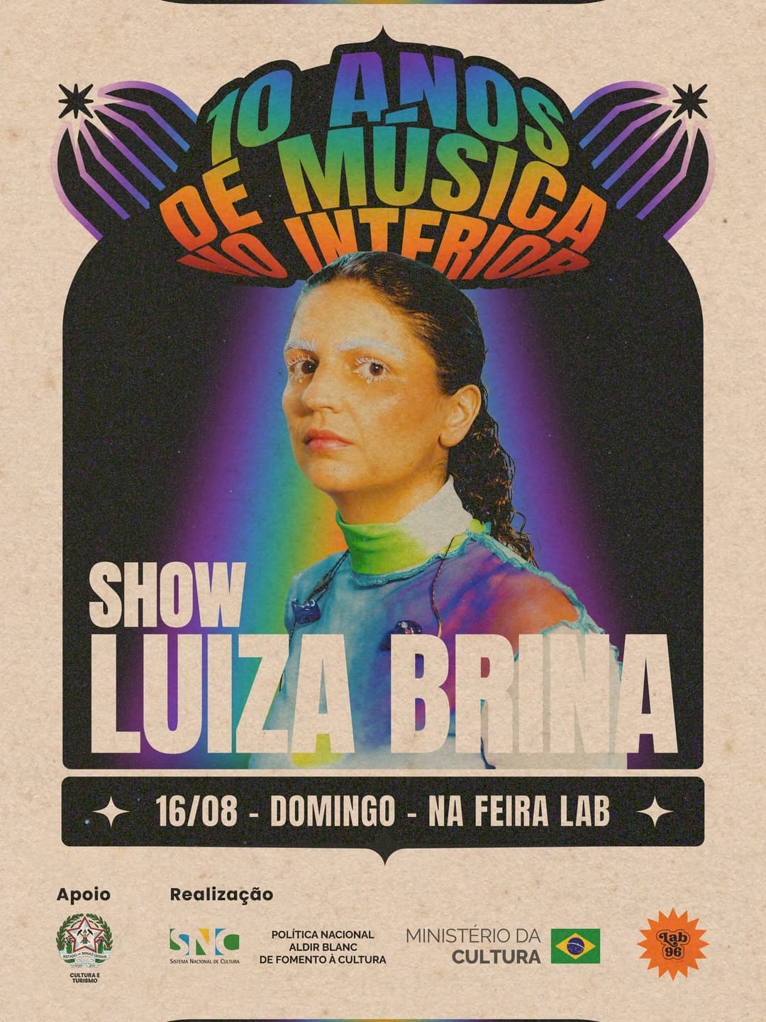 Flyer de Luiza Brina