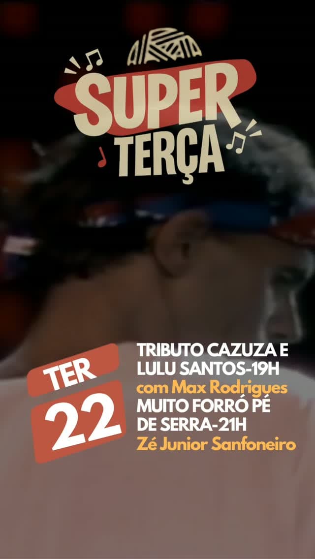 Flyer de Tributo a Cazuza + Lulu Santos e Pé de Serra